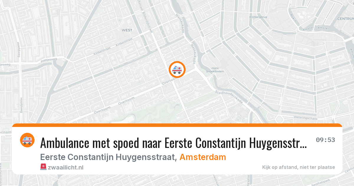 Ambulance met spoed naar Eerste Constantijn Huygensstraat in Amsterdam — 1 apr 2026