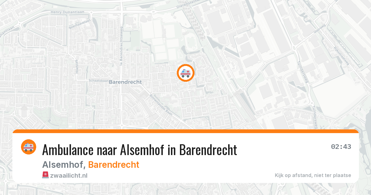 Ambulance naar Alsemhof in Barendrecht — 3 jun 2026