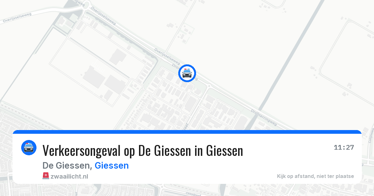Verkeersongeval op De Giessen in Giessen — 23 jul 2026