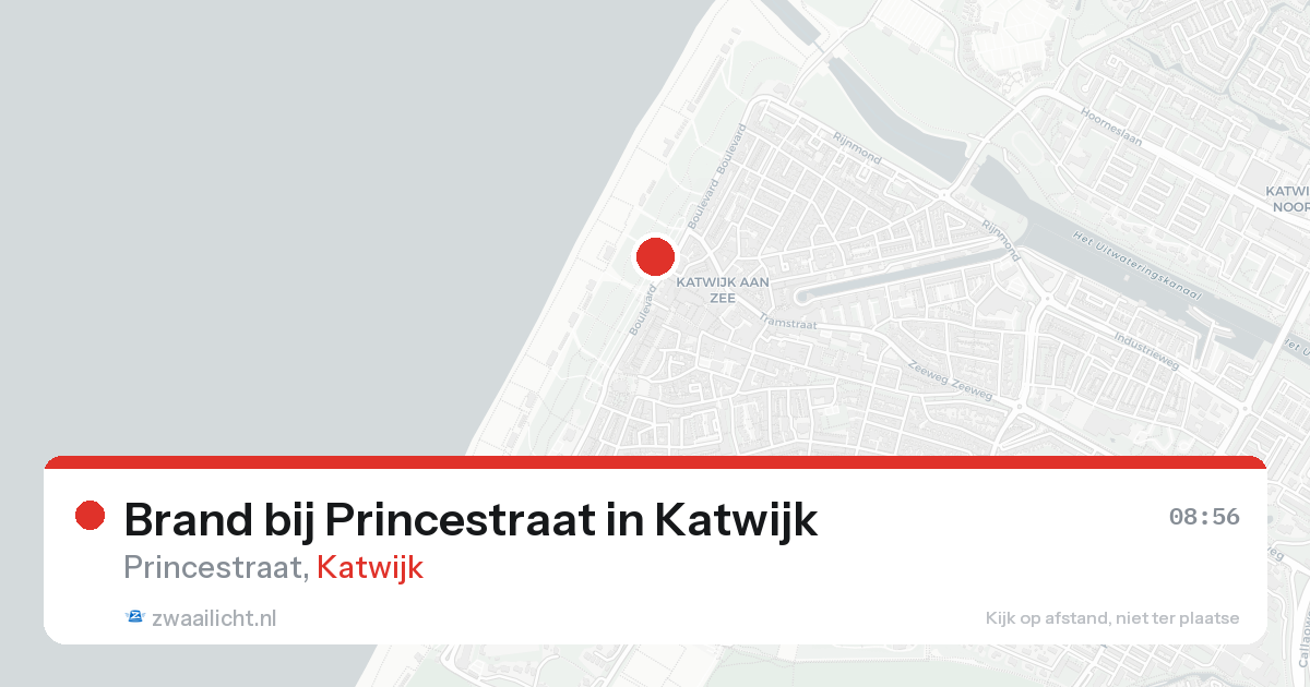 Brand bij Princestraat in Katwijk — 19 aug 2026
