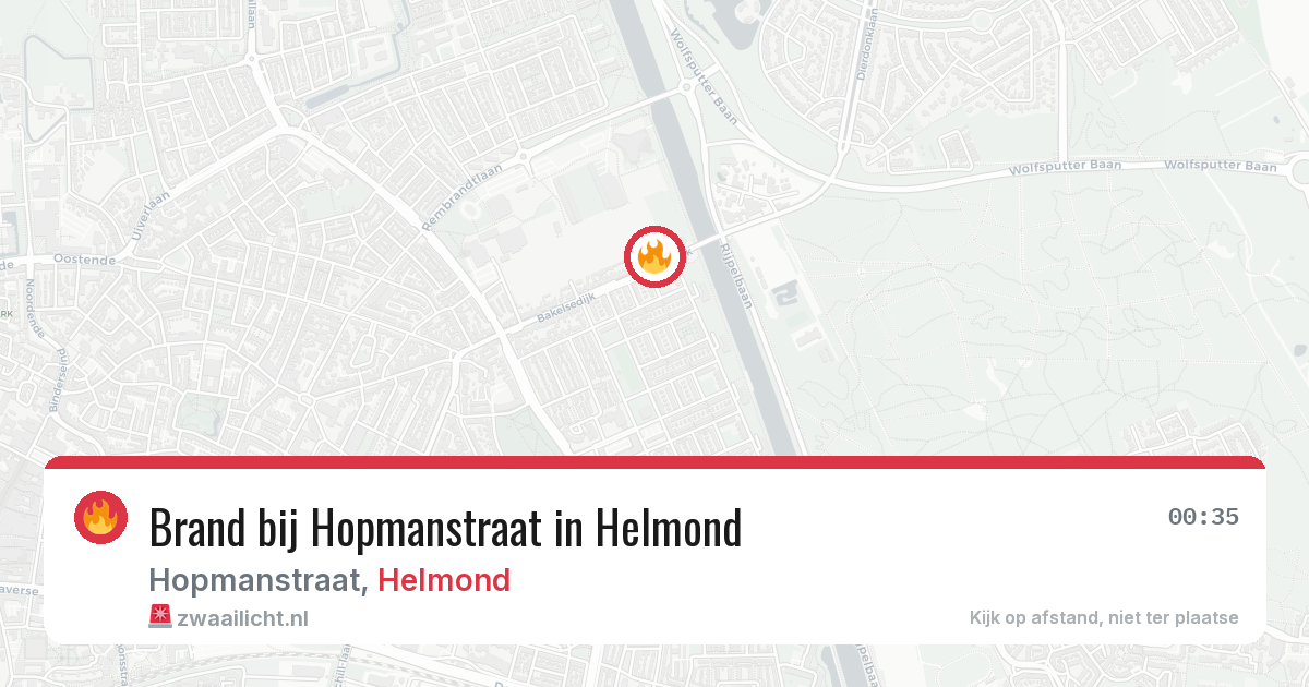 Brand bij Hopmanstraat in Helmond — 29 jul 2026
