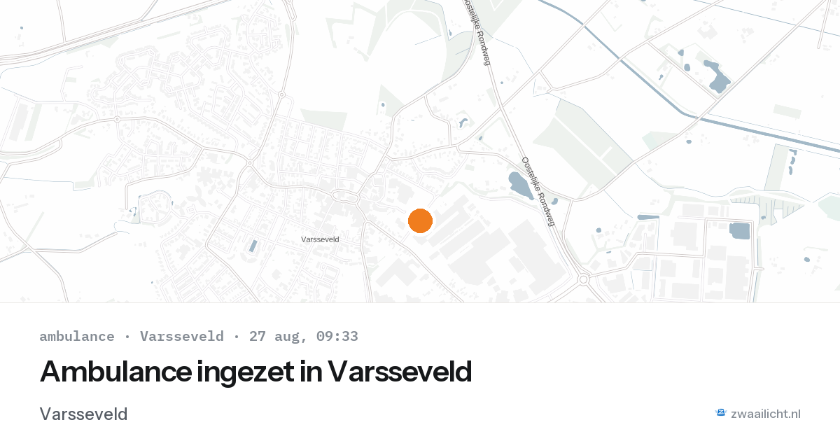 Ambulance ingezet in Varsseveld — 27 aug 2026