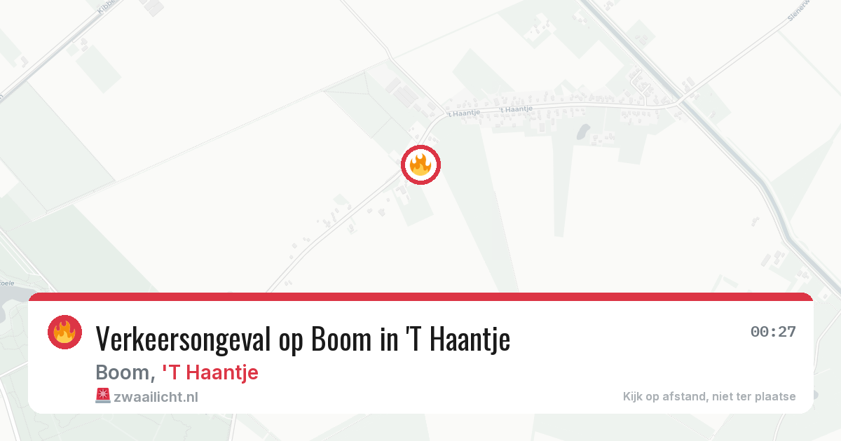 Verkeersongeval op Boom in 'T Haantje — 19 jun 2026