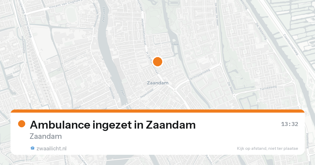 Ambulance ingezet in Zaandam — 8 jun 2026