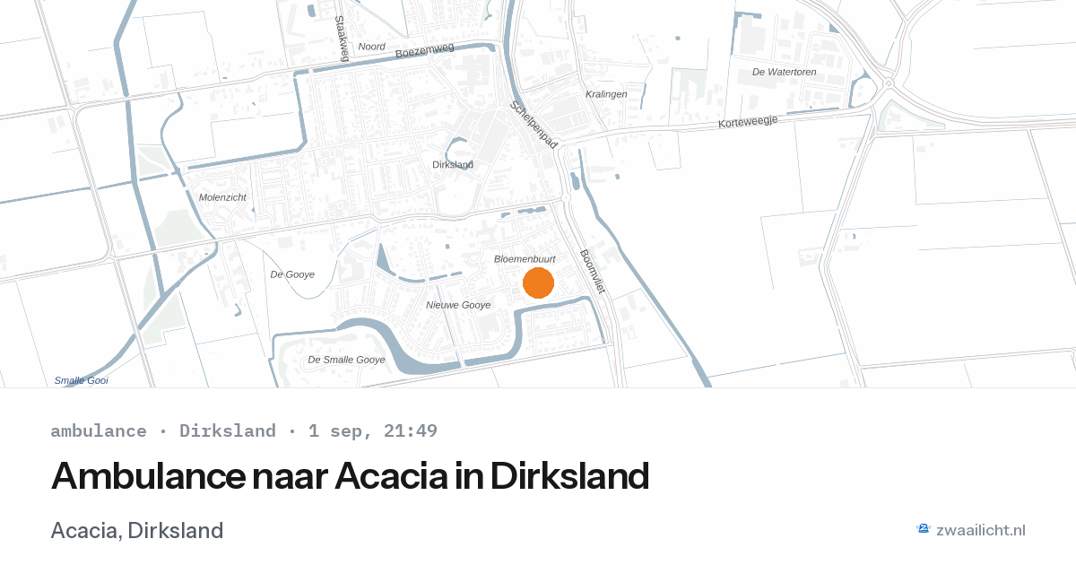 Ambulance naar Acacia in Dirksland — 1 sep 2026