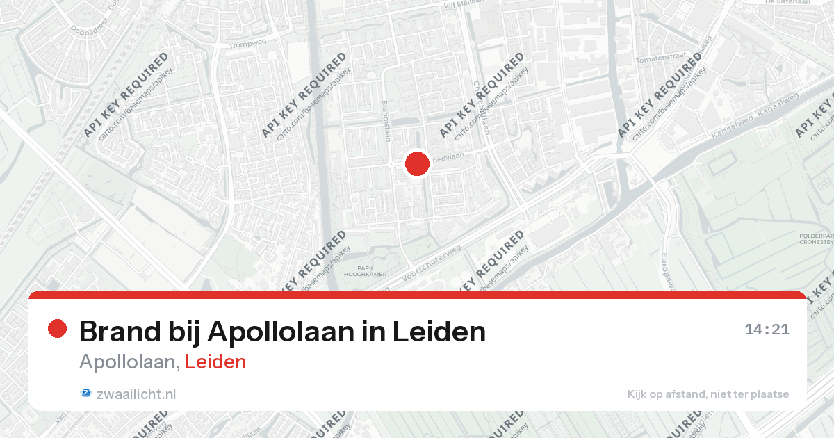 Brand bij Apollolaan in Leiden — 10 mrt 2026