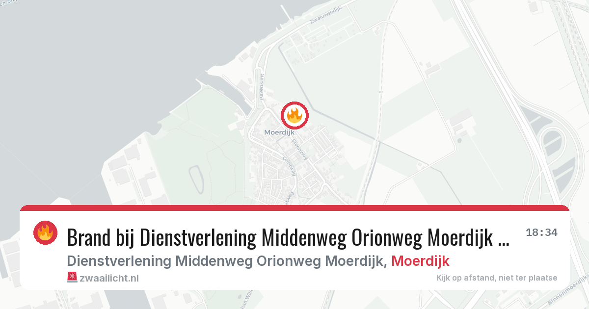 Brand bij Dienstverlening Middenweg Orionweg Moerdijk in Moerdijk — 1 jul 2026