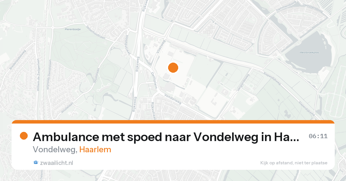 Ambulance met spoed naar Vondelweg in Haarlem — 8 feb 2026