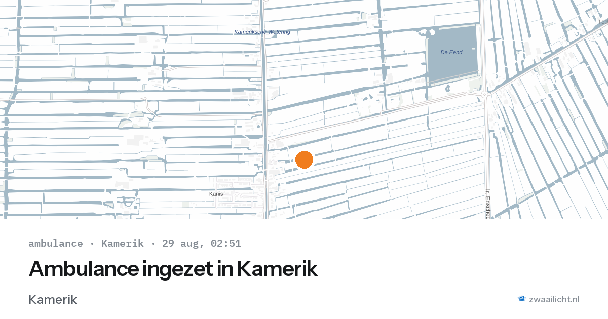 Ambulance ingezet in Kamerik — 29 aug 2026