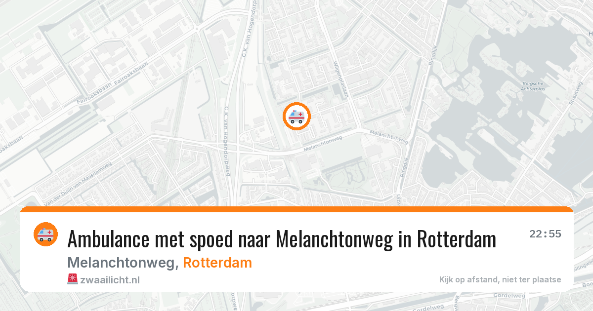Ambulance met spoed naar Melanchtonweg in Rotterdam — 12 jun 2026