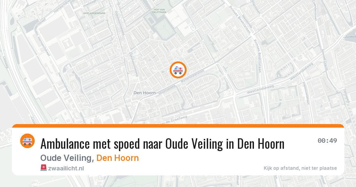 Ambulance met spoed naar Oude Veiling in Den Hoorn — 21 mei 2026