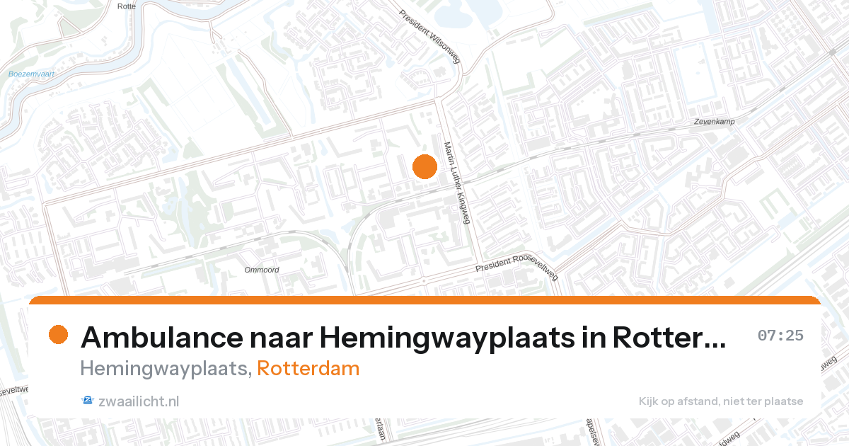 Ambulance naar Hemingwayplaats in Rotterdam — 27 aug 2026