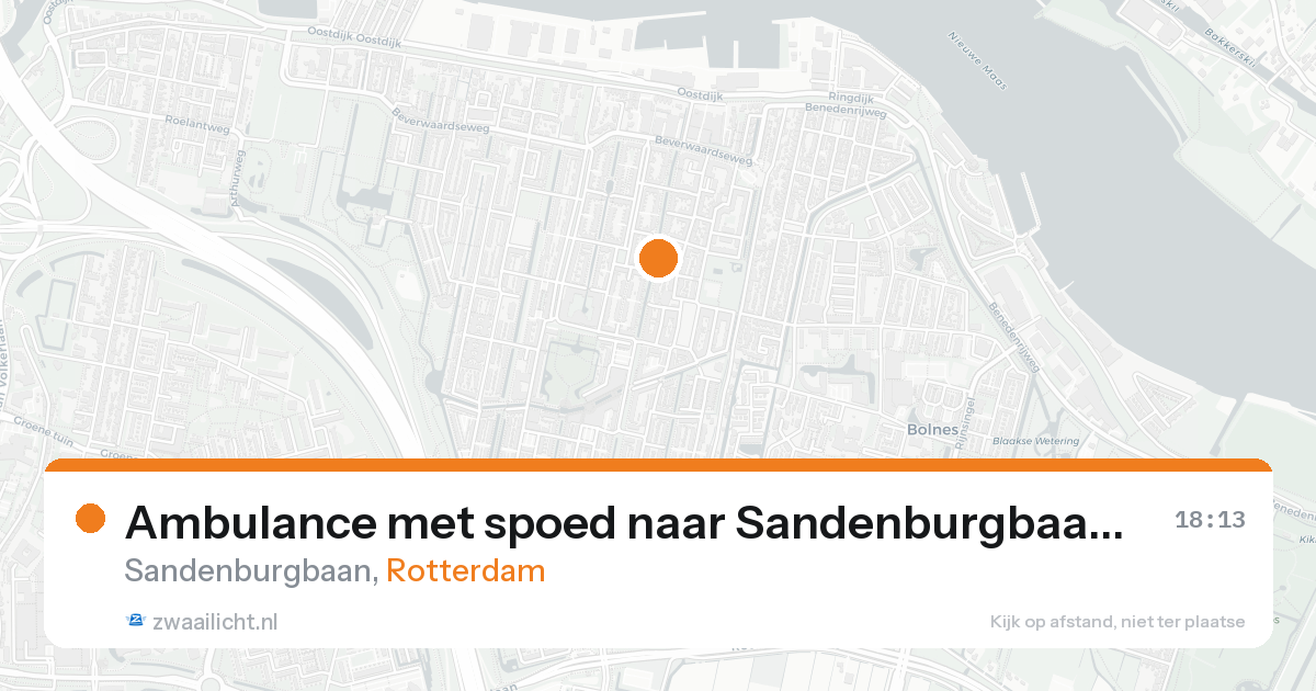 Ambulance met spoed naar Sandenburgbaan in Rotterdam — 19 aug 2026