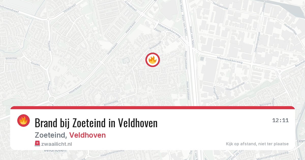 Brand bij Zoeteind in Veldhoven — 9 mei 2026