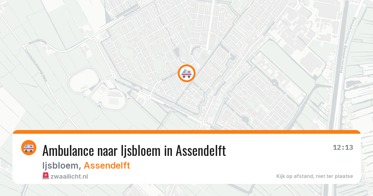 Ambulance naar Ijsbloem in Assendelft — 17 jun 2026