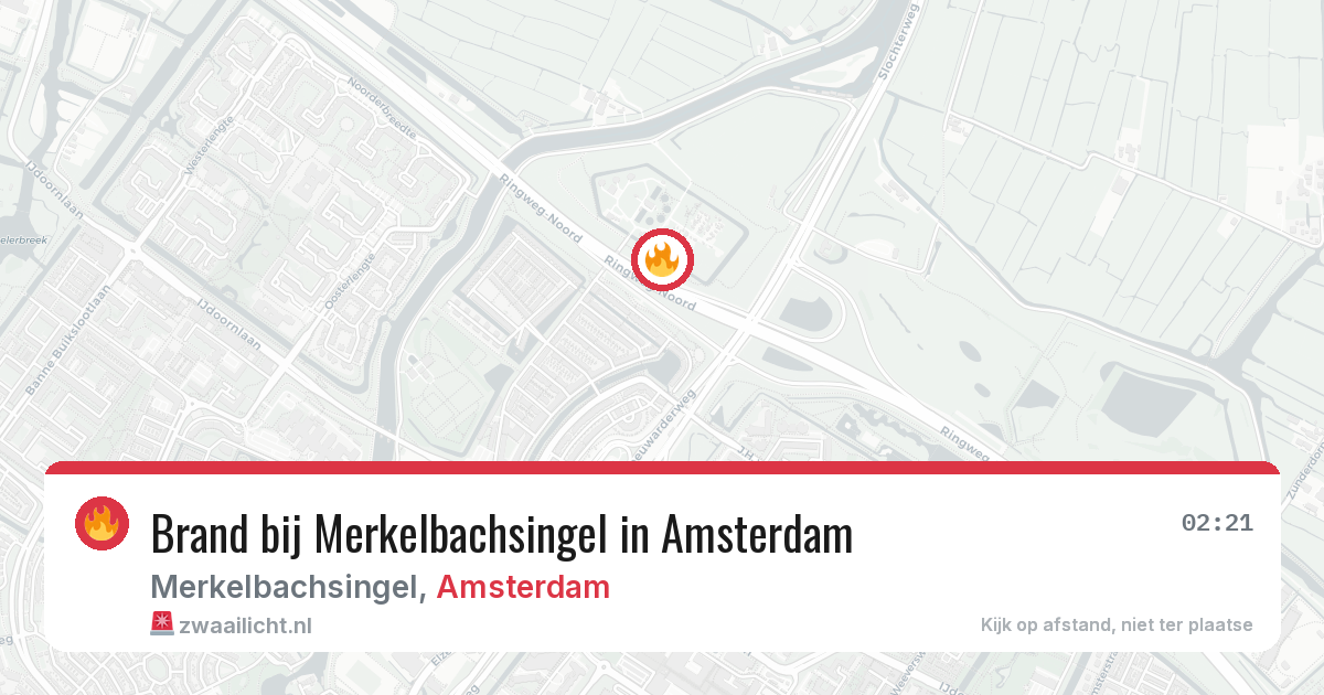 Brand bij Merkelbachsingel in Amsterdam — 22 mrt 2026