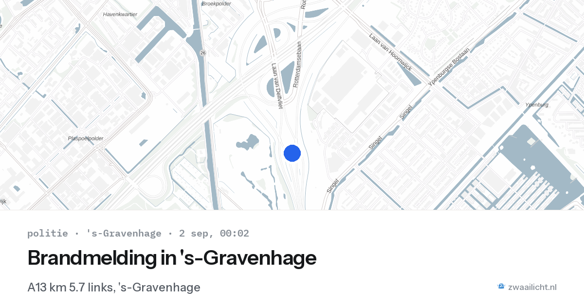 Brandmelding in 's-Gravenhage — 1 sep 2026