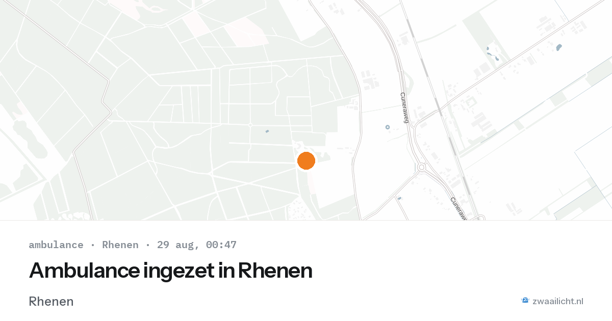 Ambulance ingezet in Rhenen — 28 aug 2026