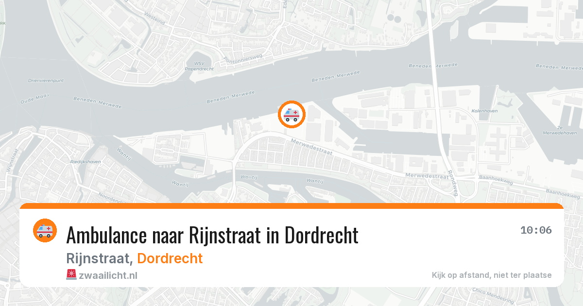 Ambulance naar Rijnstraat in Dordrecht — 10 aug 2026