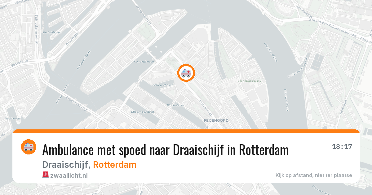 Ambulance met spoed naar Draaischijf in Rotterdam — 7 jul 2026
