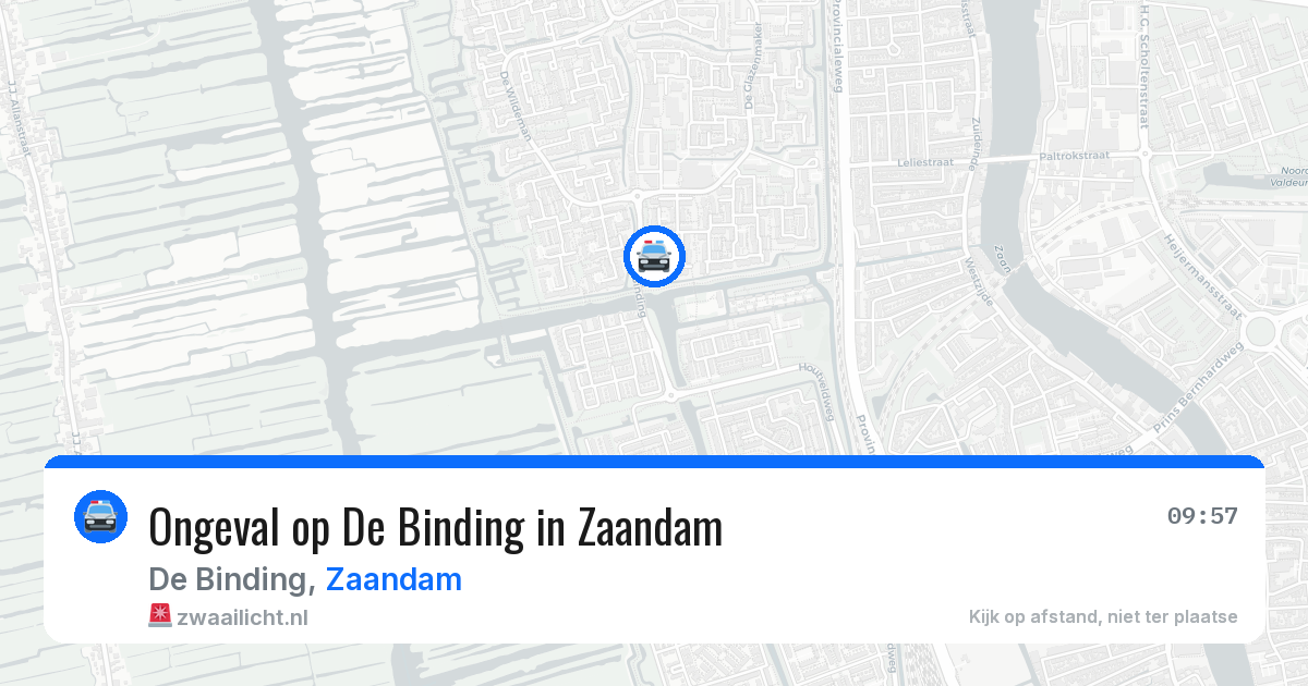 Ongeval op De Binding in Zaandam — 16 jun 2026