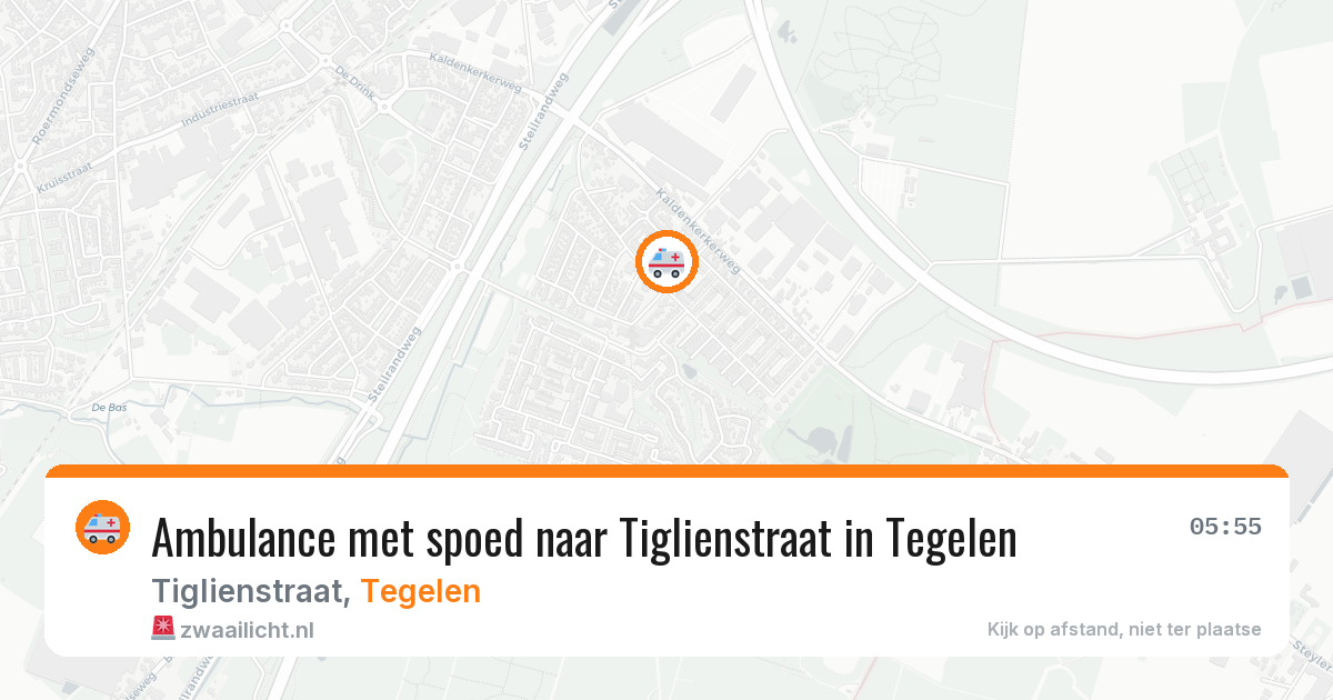 Ambulance met spoed naar Tiglienstraat in Tegelen — 3 aug 2026