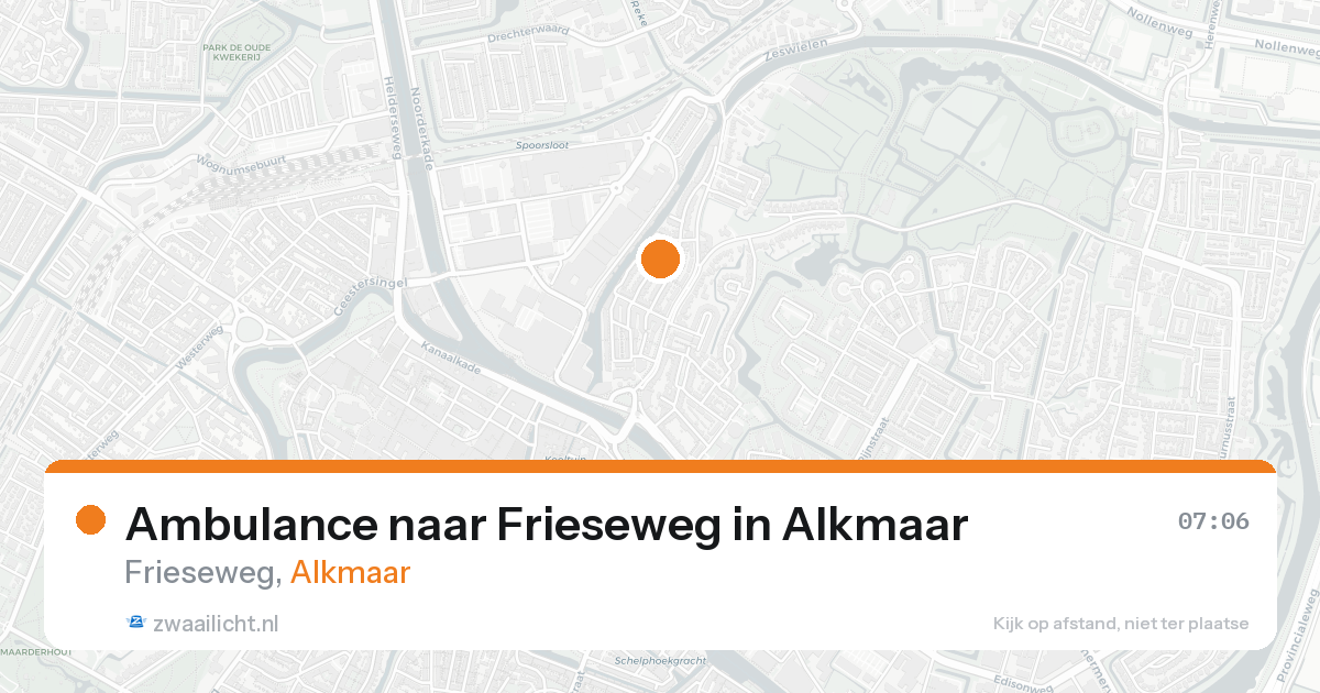 Ambulance naar Frieseweg in Alkmaar — 19 aug 2026
