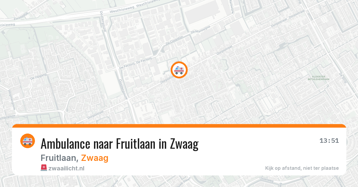 Ambulance naar Fruitlaan in Zwaag — 5 mei 2026