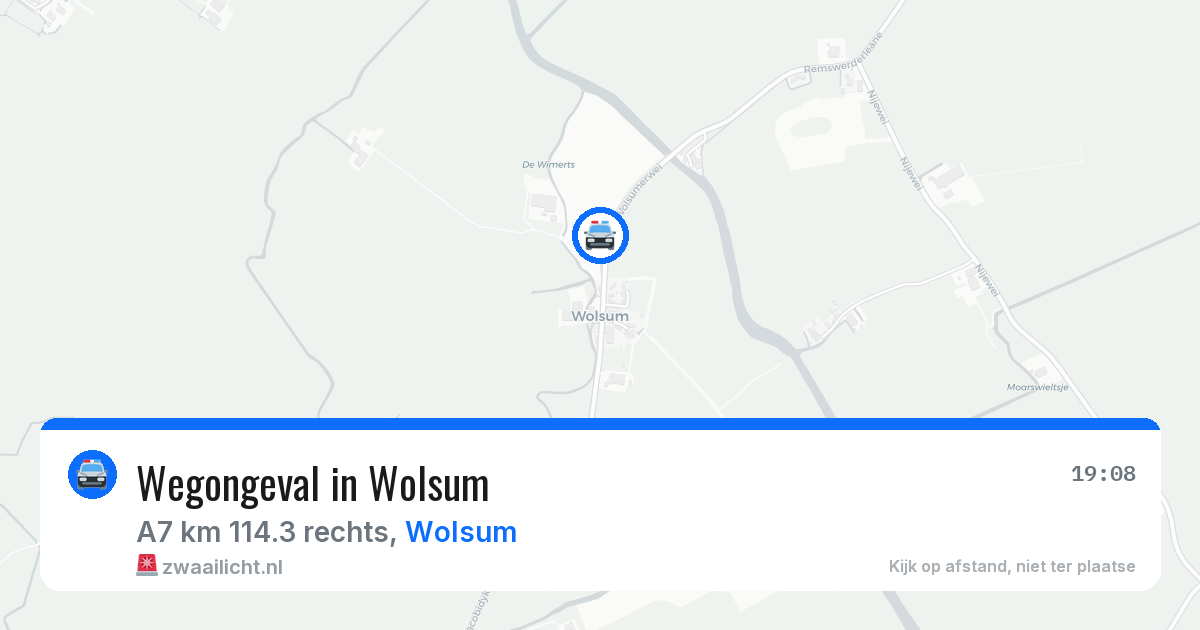 Wegongeval in Wolsum — 2 aug 2026