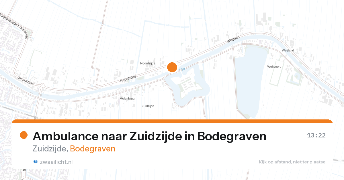 Ambulance naar Zuidzijde in Bodegraven — 22 jun 2026