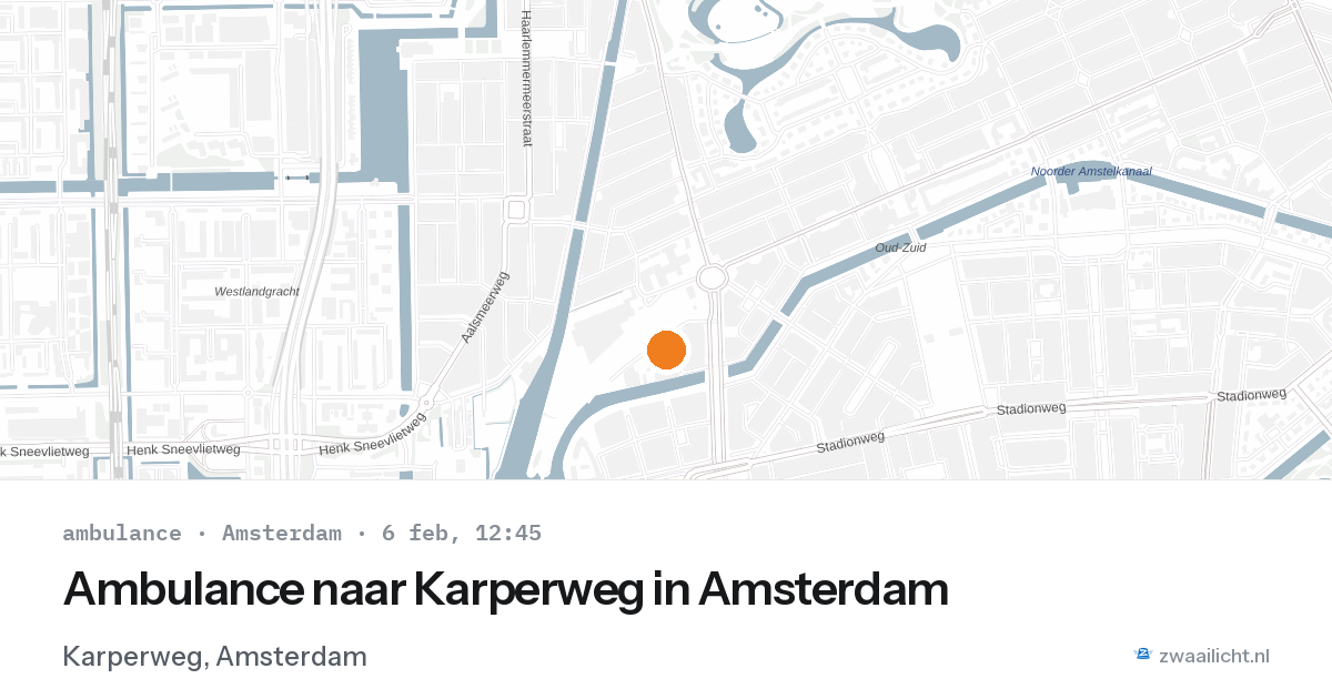 Ambulance naar Karperweg in Amsterdam — 6 feb 2026