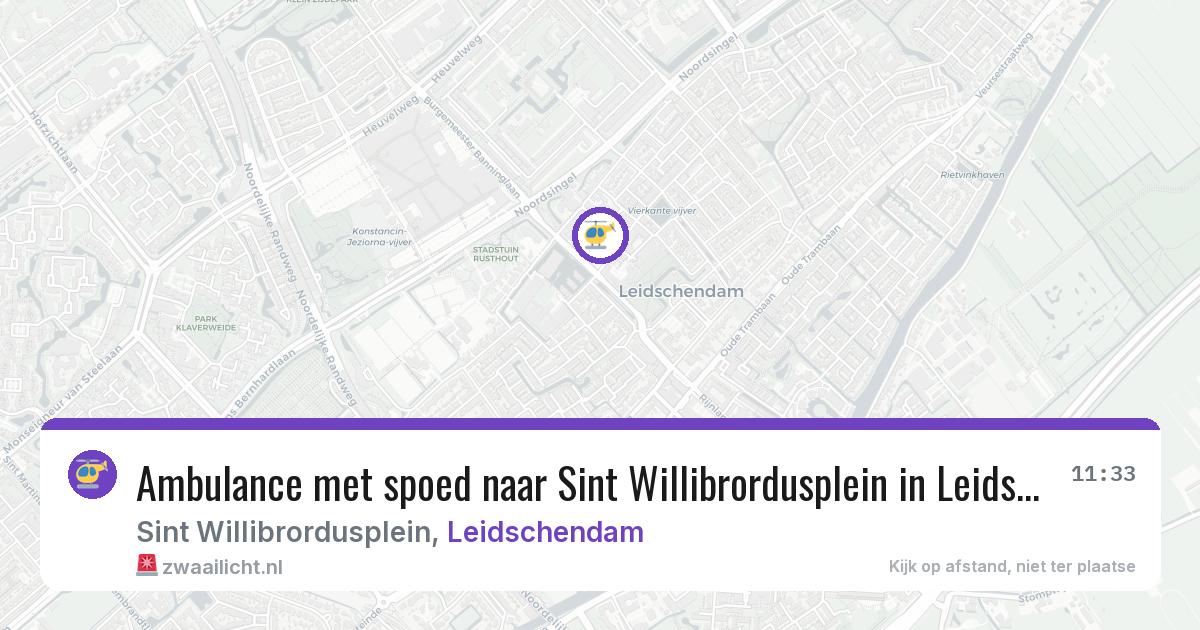 Ambulance met spoed naar Sint Willibrordusplein in Leidschendam — 20 jun 2026