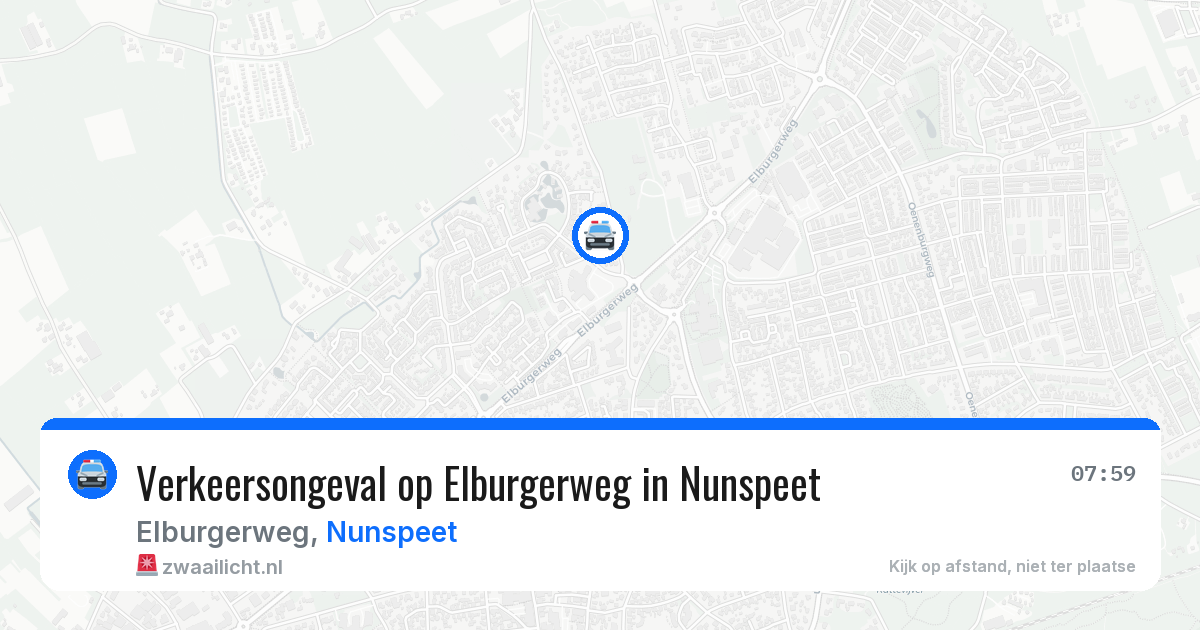 Verkeersongeval op Elburgerweg in Nunspeet — 11 mei 2026