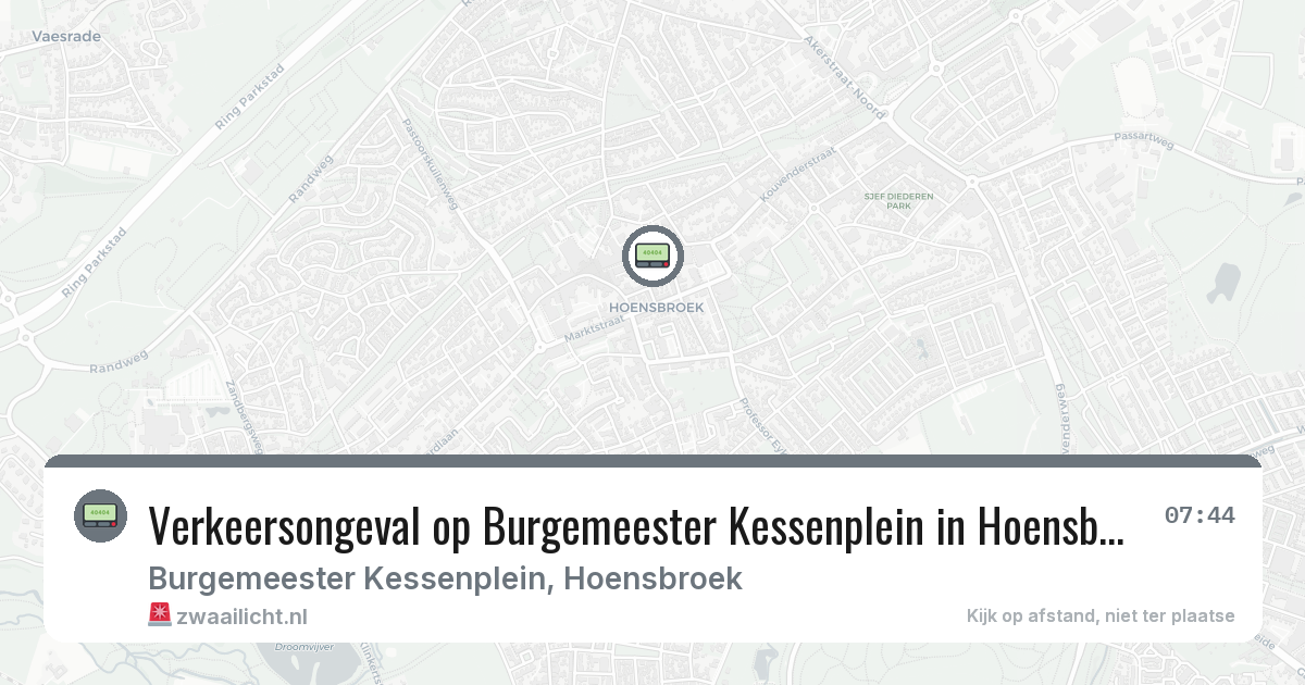 Verkeersongeval op Burgemeester Kessenplein in Hoensbroek — 24 jun 2026