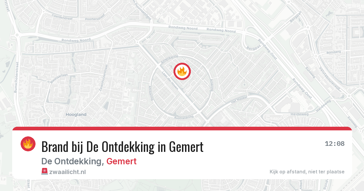 Brand bij De Ontdekking in Gemert — 19 mei 2026