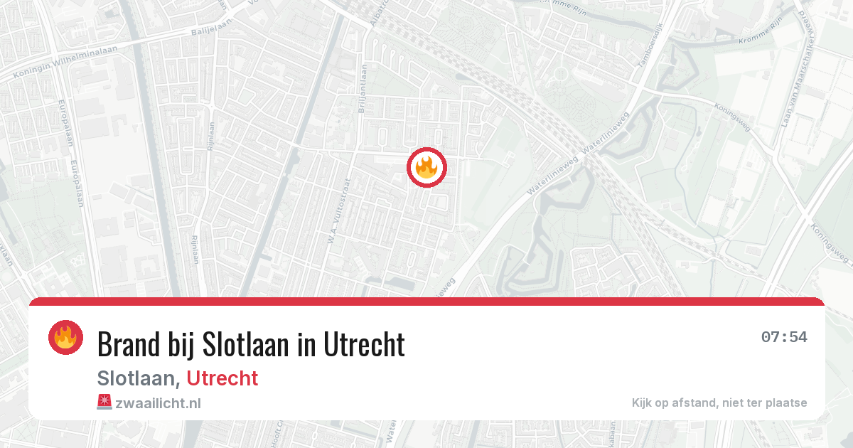 Brand bij Slotlaan in Utrecht — 12 mei 2026