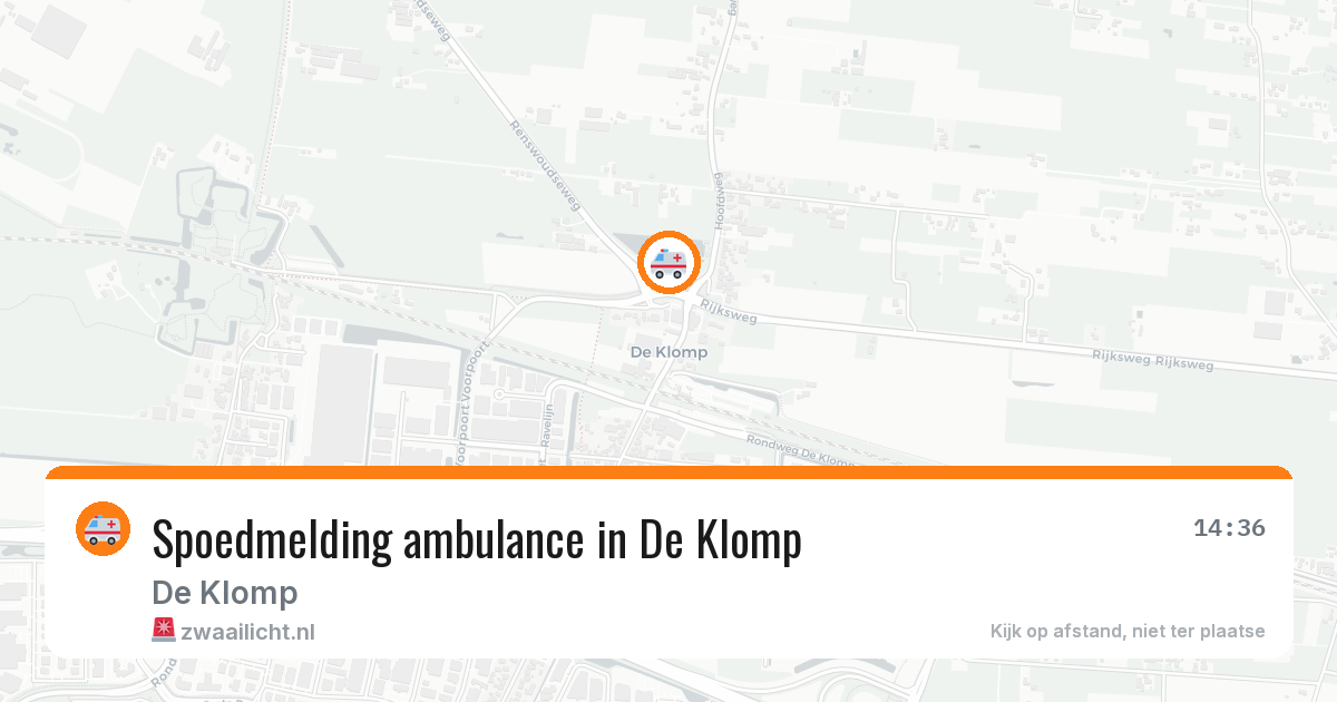 Spoedmelding ambulance in De Klomp — 12 jul 2026