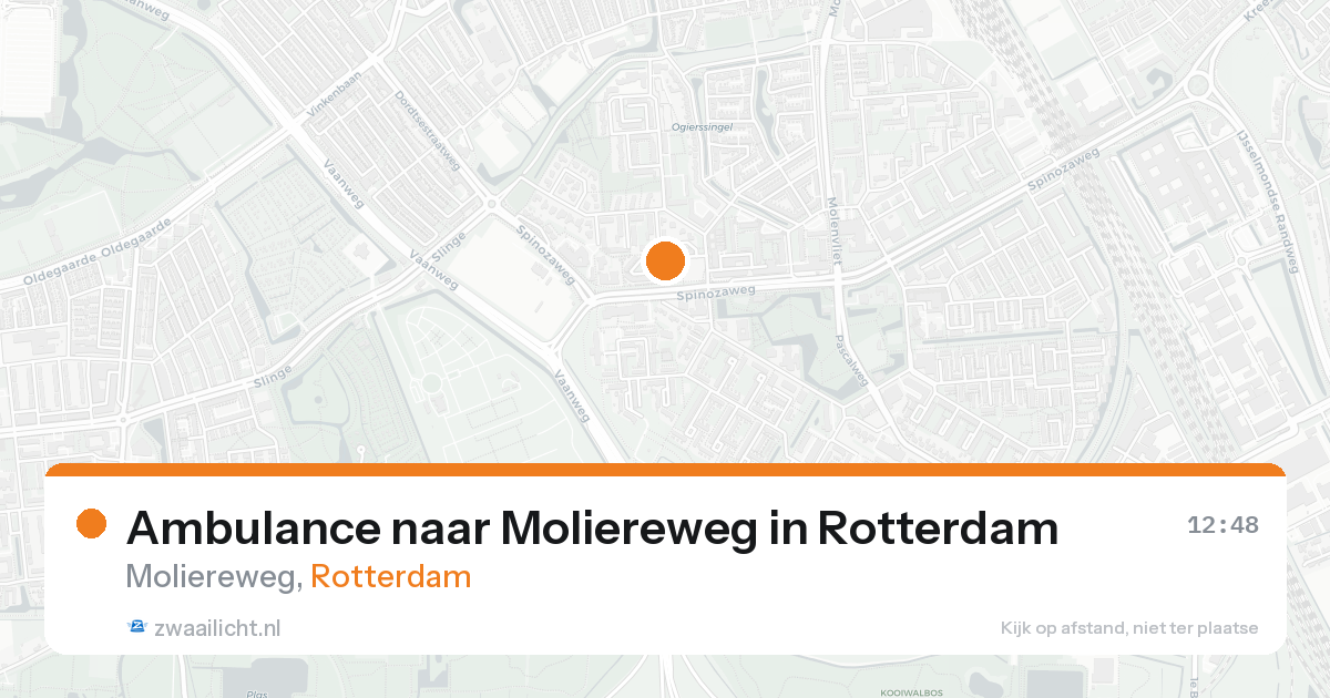 Ambulance naar Moliereweg in Rotterdam — 7 aug 2026