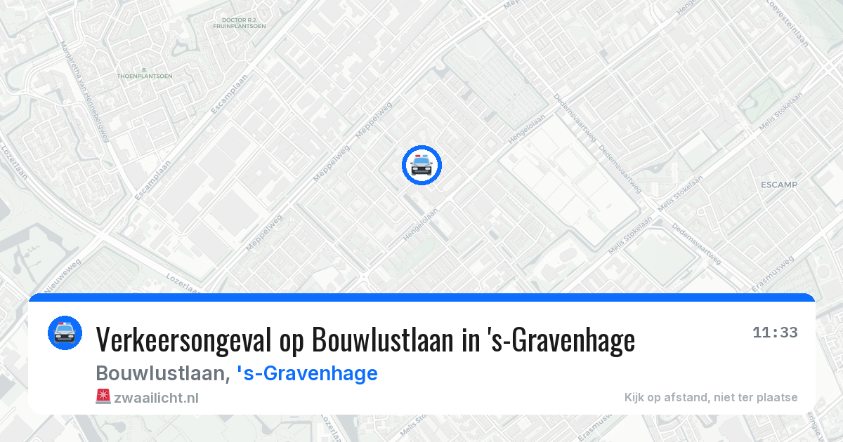 Verkeersongeval op Bouwlustlaan in 's-Gravenhage — 10 jun 2026