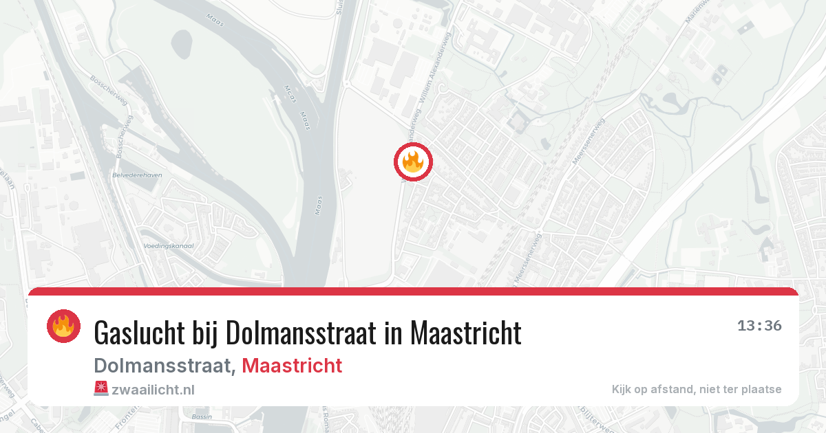 Gaslucht bij Dolmansstraat in Maastricht — 24 mrt 2026