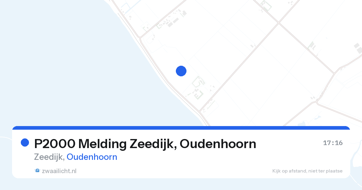 P2000 Melding Zeedijk, Oudenhoorn — 28 aug 2026