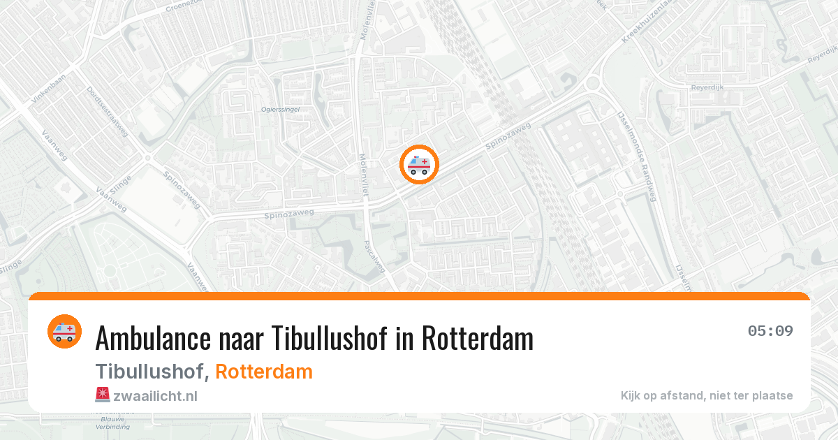 Ambulance naar Tibullushof in Rotterdam — 15 aug 2026