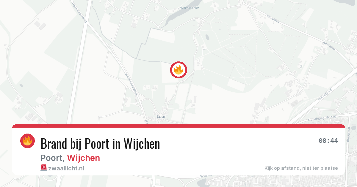 Brand bij Poort in Wijchen — 5 aug 2026