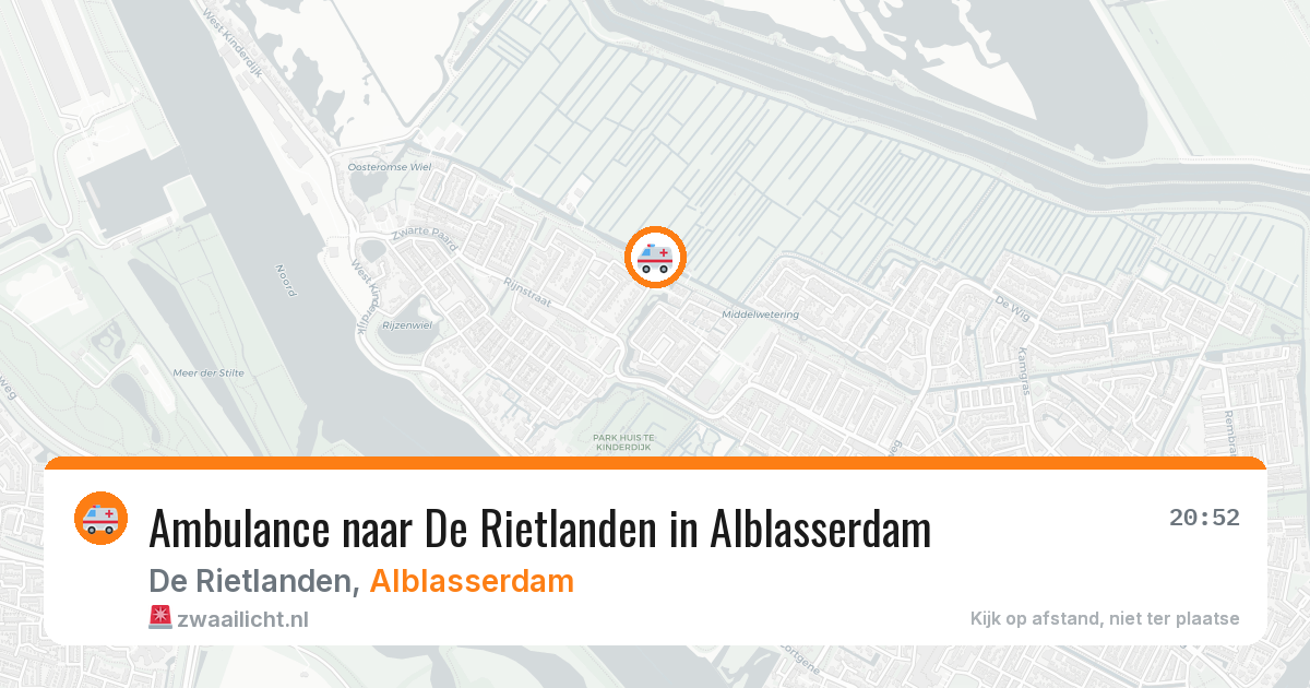 Ambulance naar De Rietlanden in Alblasserdam — 27 jun 2026