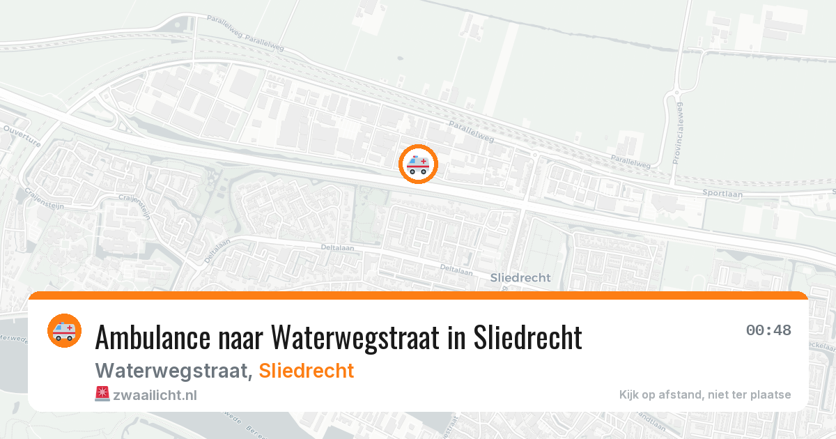 Ambulance naar Waterwegstraat in Sliedrecht — 22 jun 2026