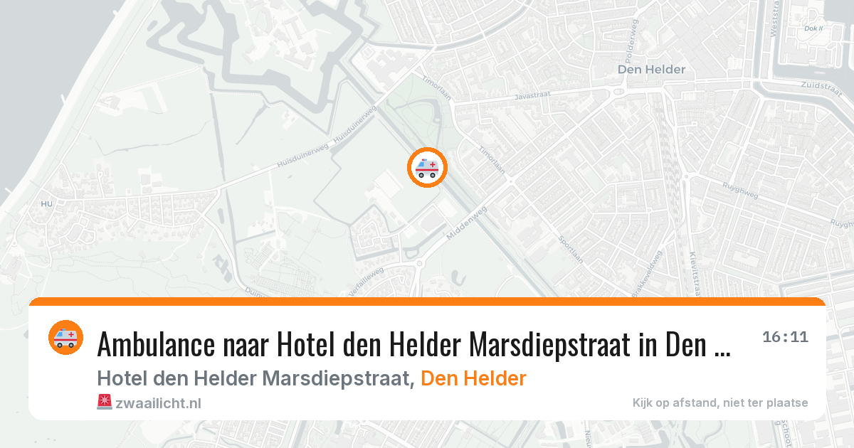 Ambulance naar Hotel den Helder Marsdiepstraat in Den Helder — 8 feb 2026