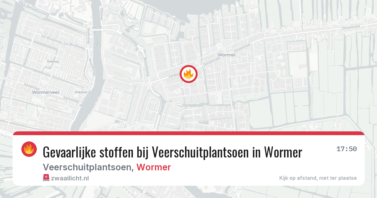 Gevaarlijke stoffen bij Veerschuitplantsoen in Wormer — 21 feb 2026