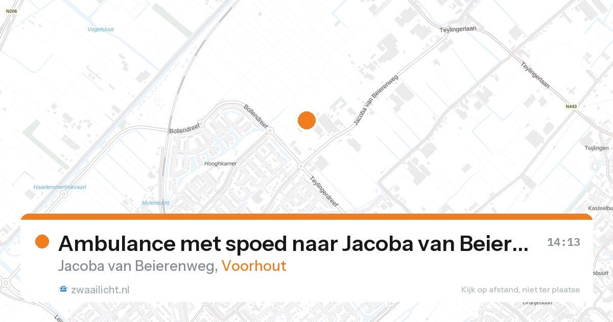 Ambulance met spoed naar Jacoba van Beierenweg in Voorhout — 27 aug 2026