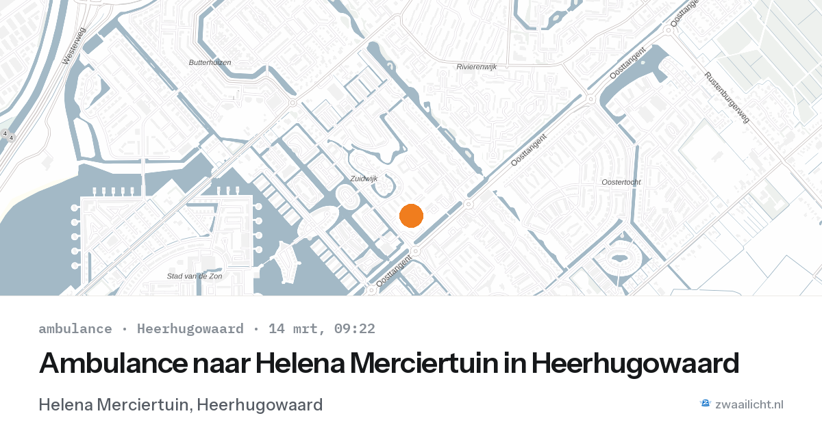 Ambulance naar Helena Merciertuin in Heerhugowaard — 14 mrt 2026