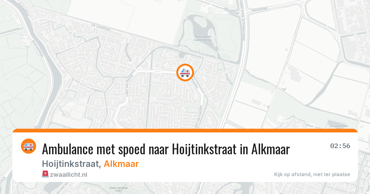Ambulance met spoed naar Hoijtinkstraat in Alkmaar — 13 apr 2026